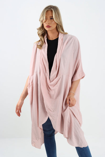 Made In Italy Oversized Wrap Tunic