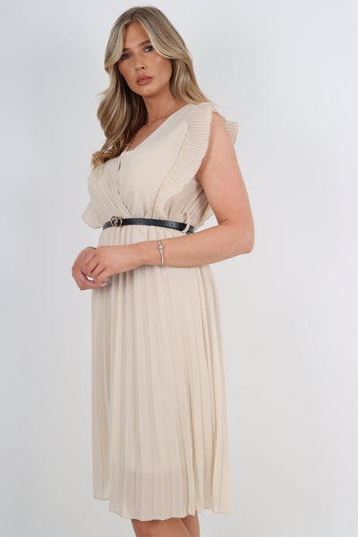 Made In Italy Belted Midi Dress