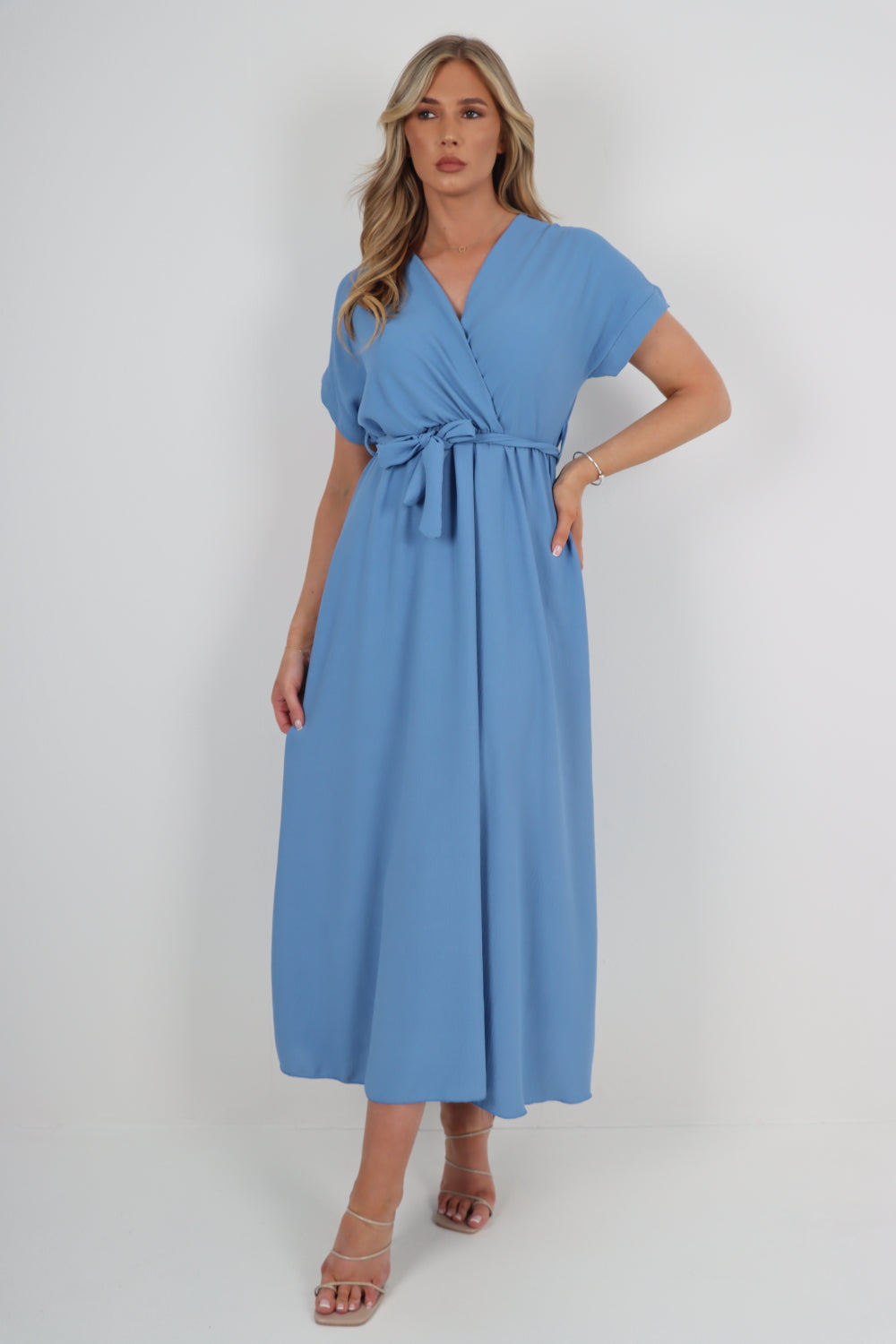 Made In Italy Wrap Maxi Dress