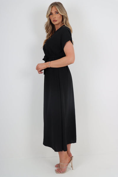 Made In Italy Wrap Maxi Dress