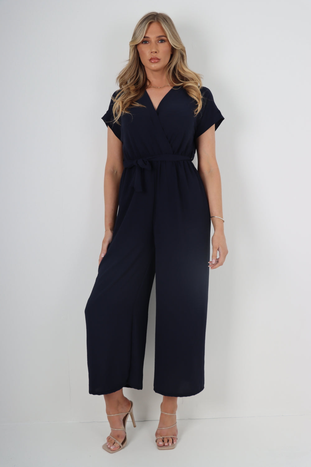 Made In Italy Belted Jumpsuit