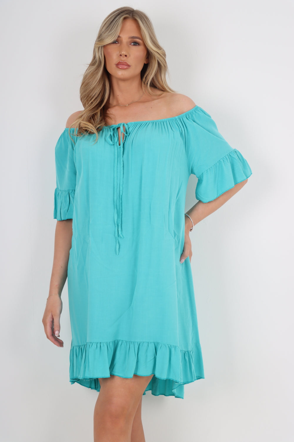 Made In Italy Off Shoulder Mini Dress