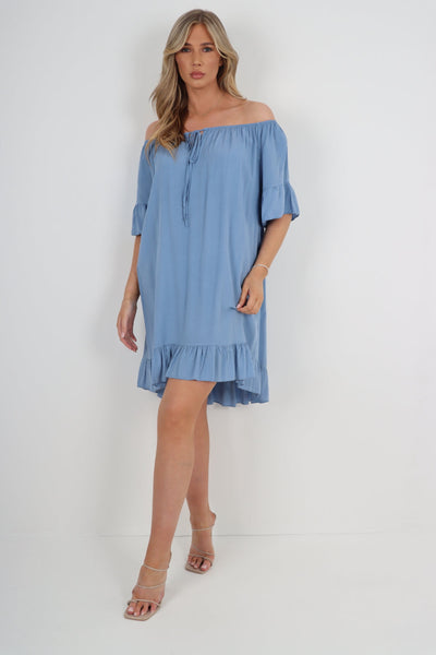 Made In Italy Off Shoulder Mini Dress