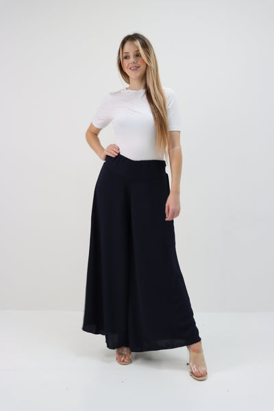 Made In Italy Plain Palazzo Trouser