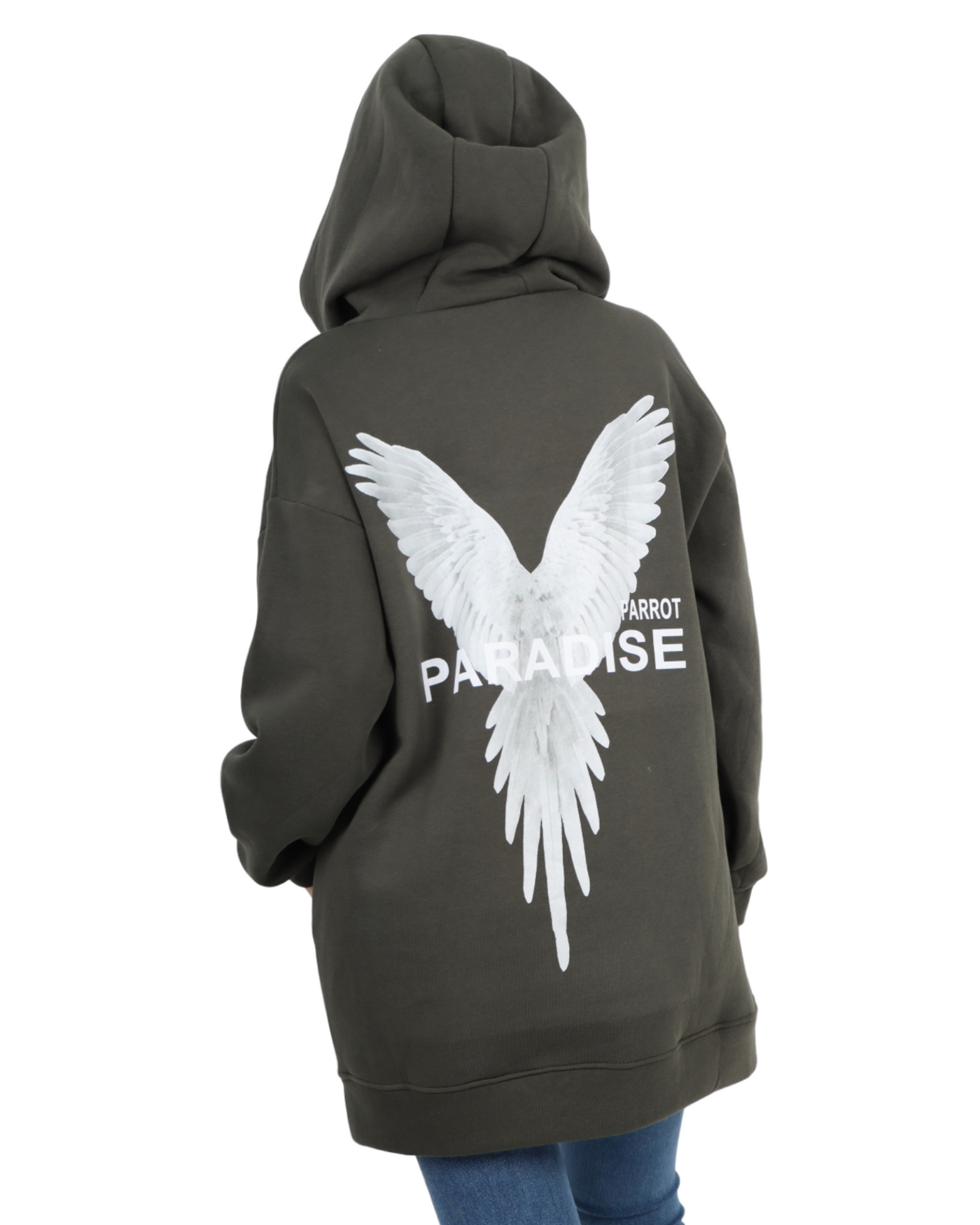 Long Sleeve Wing Back Hooded Top