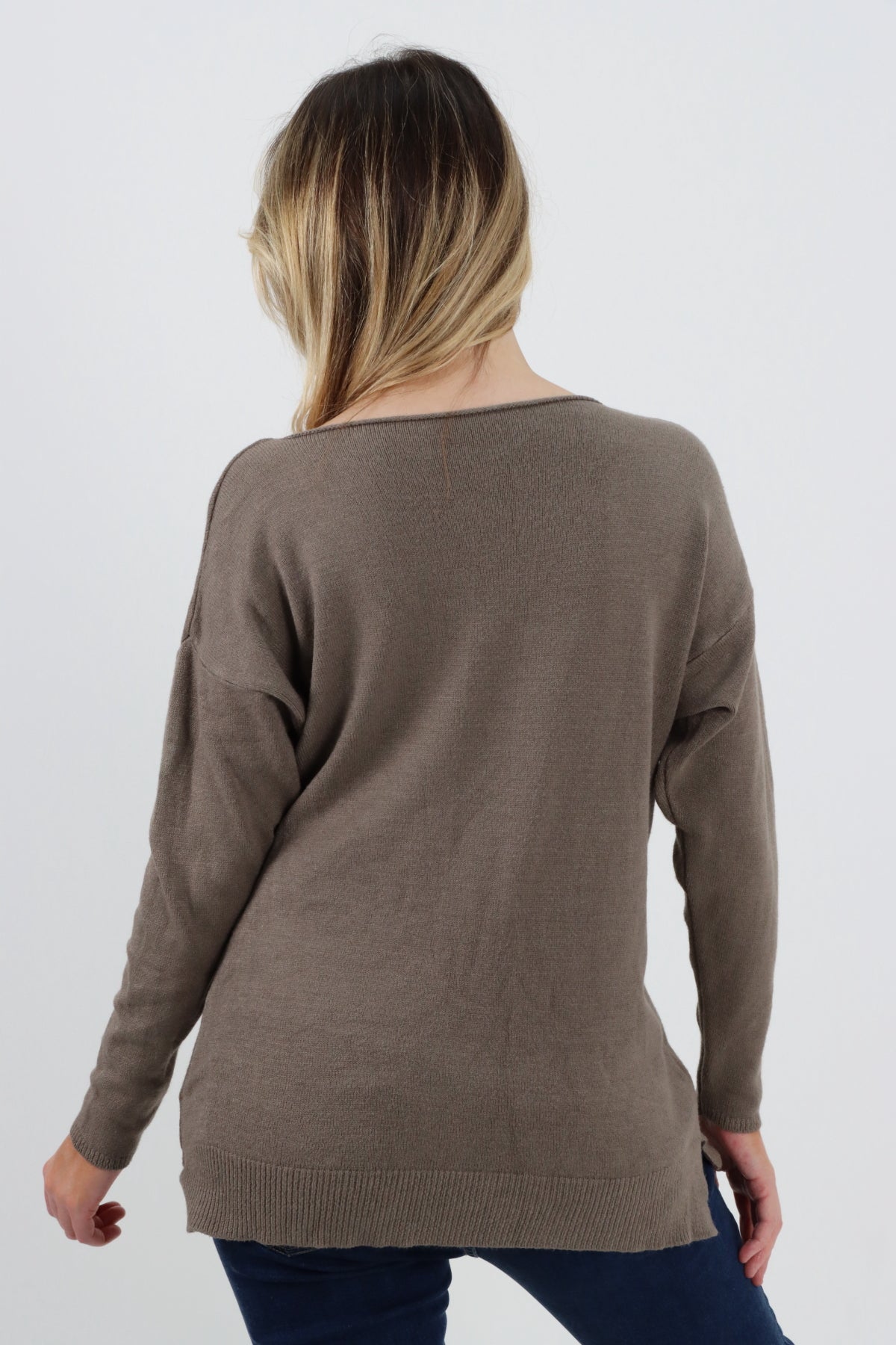 Made In Italy Star Ribbed Jumper Top