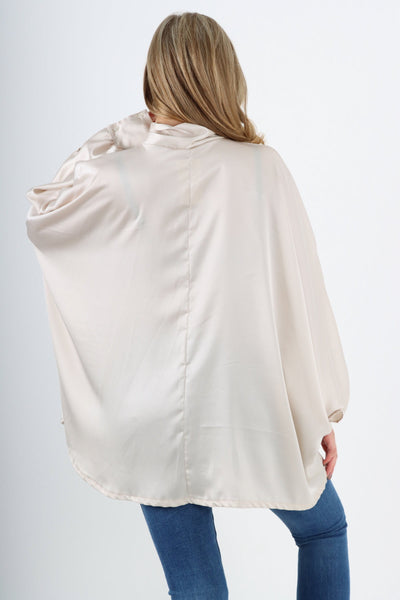 Made In Italy Satin Blouse Top
