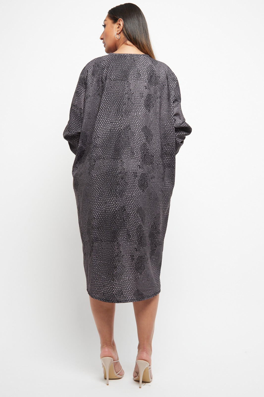 Made In Italy Twist Front Snake Print Dress