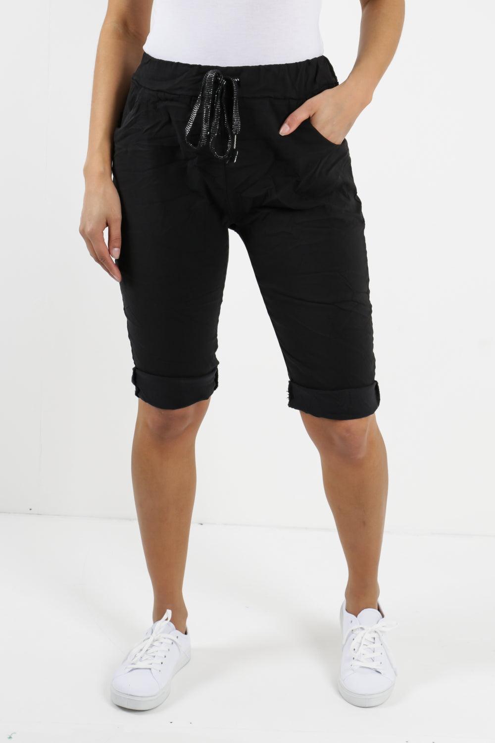 Made In Italy Plain Magic Shorts - Lashra Fashion