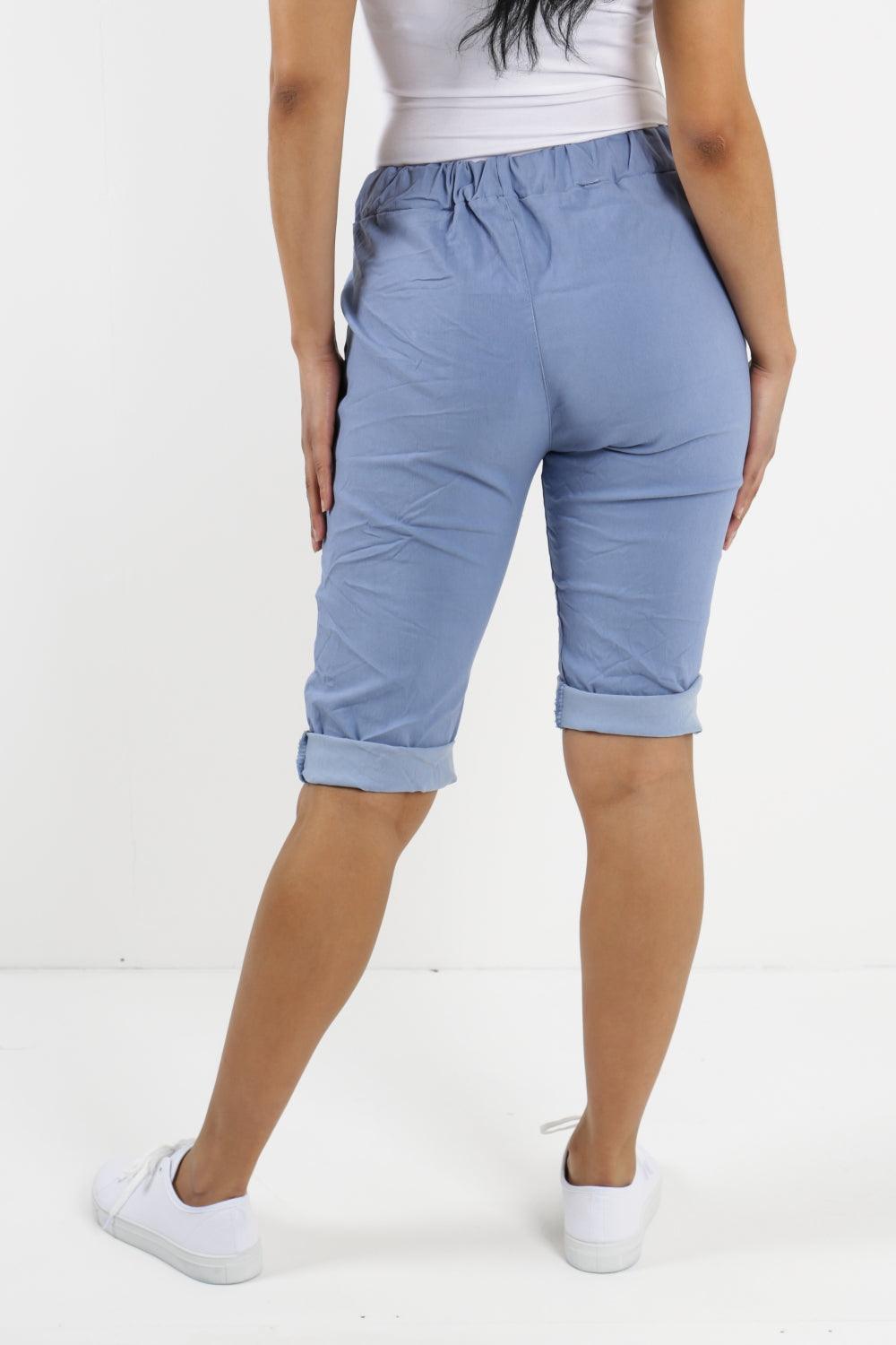 Made In Italy Plain Magic Shorts - Lashra Fashion