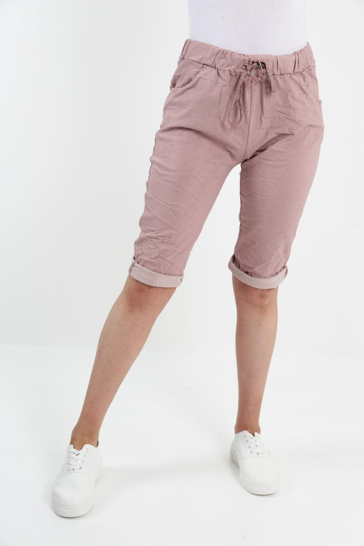Made In Italy Plain Magic Shorts - Lashra Fashion