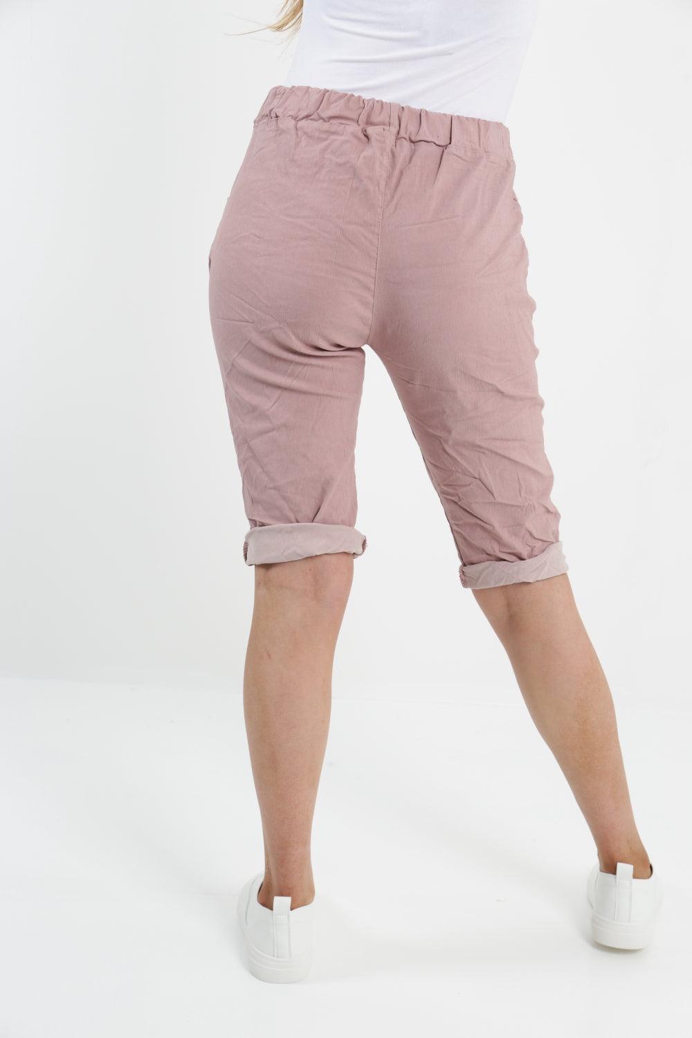 Made In Italy Plain Magic Shorts - Lashra Fashion