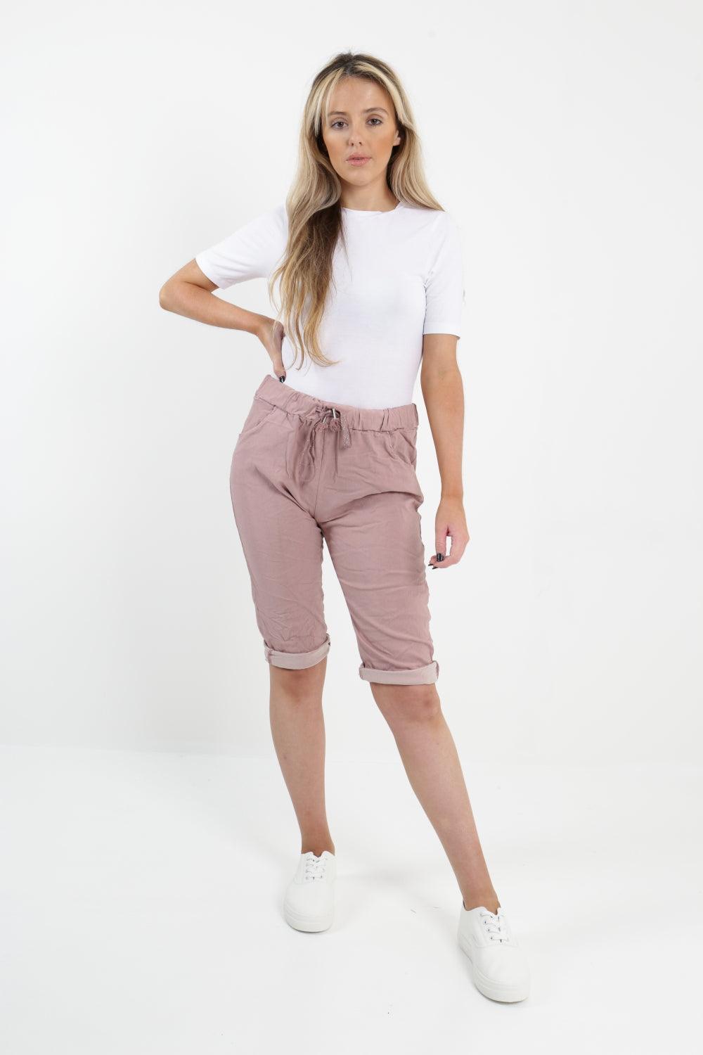 Made In Italy Plain Magic Shorts - Lashra Fashion