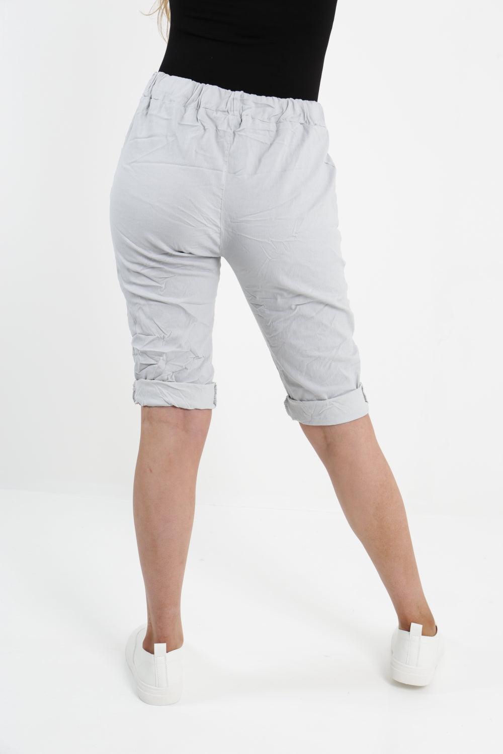 Made In Italy Plain Magic Shorts - Lashra Fashion