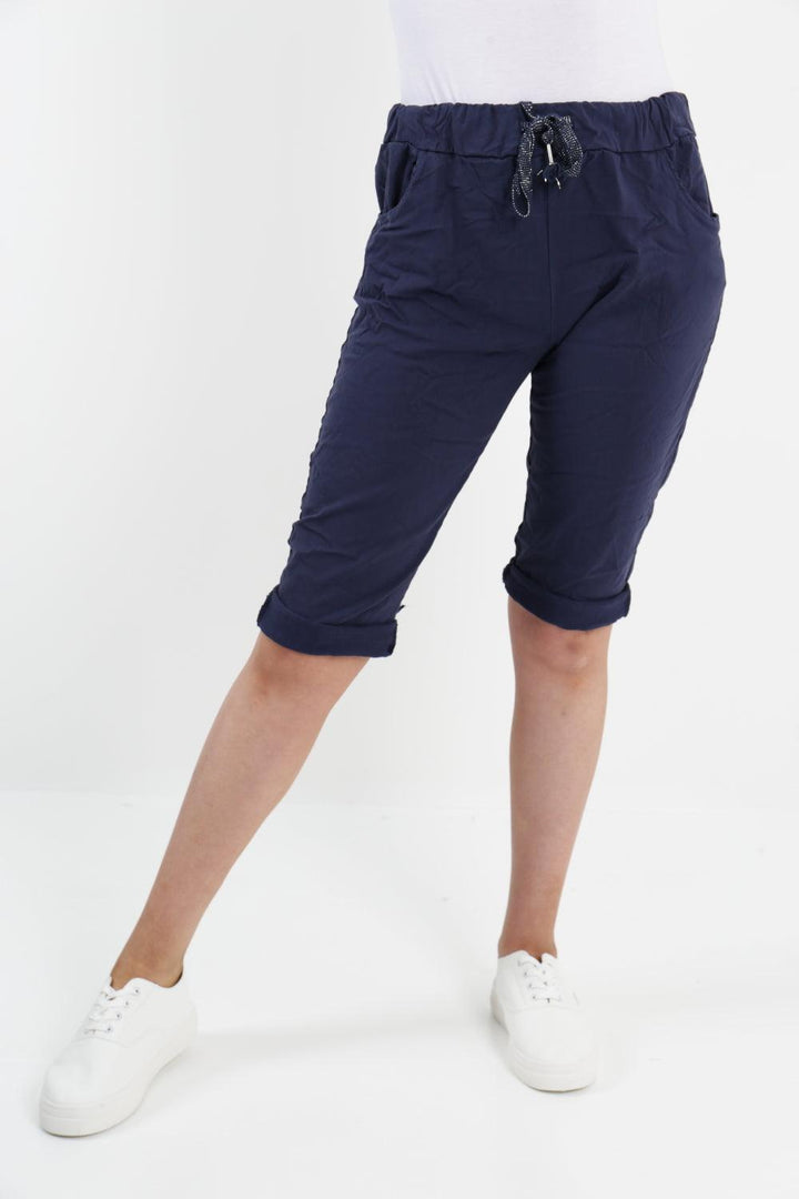 Made In Italy Plain Magic Shorts - Lashra Fashion