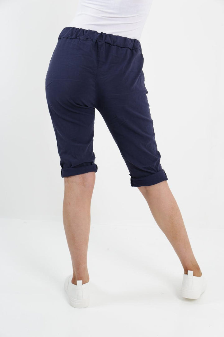 Made In Italy Plain Magic Shorts - Lashra Fashion