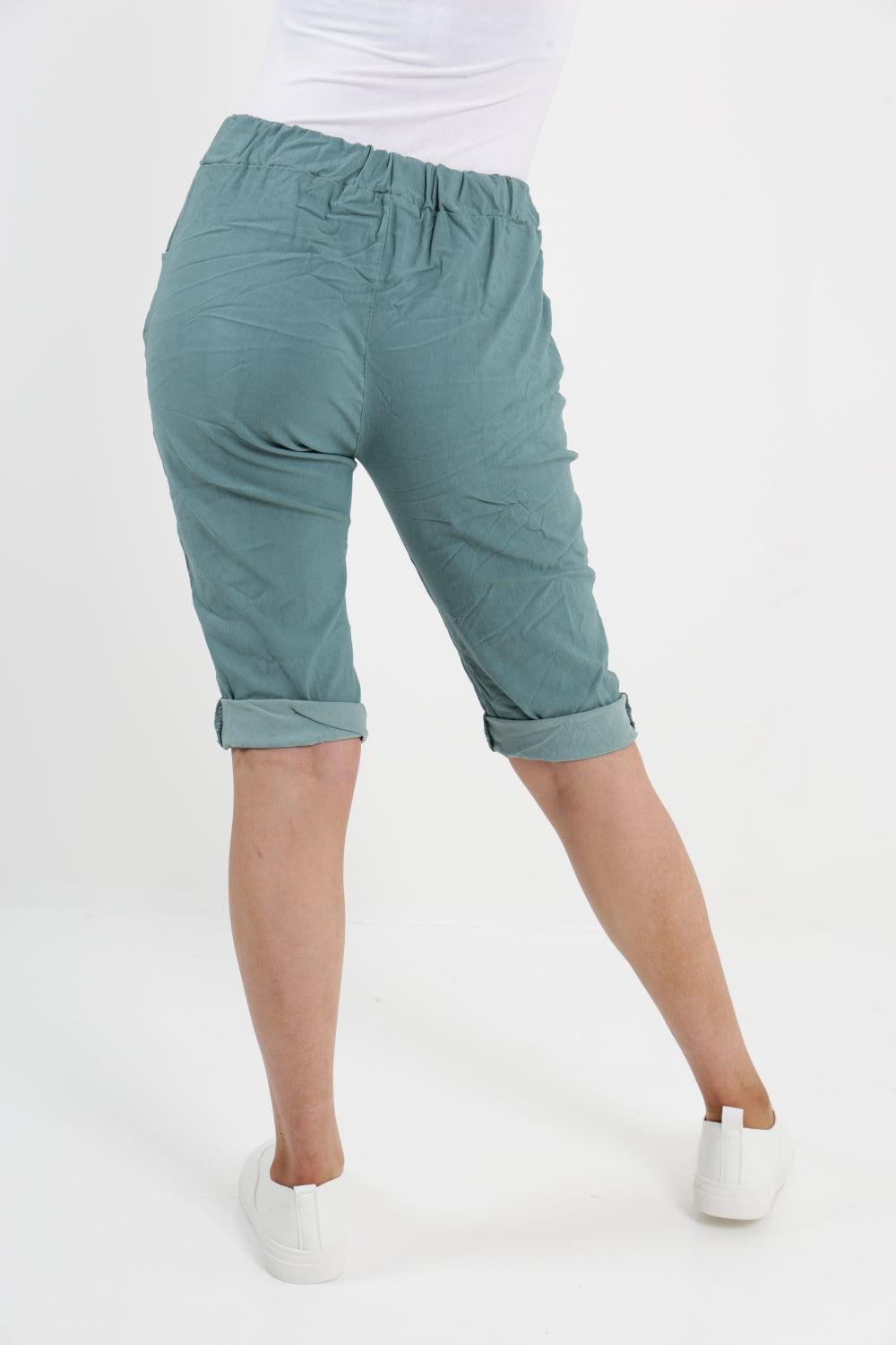 Made In Italy Plain Magic Shorts - Lashra Fashion