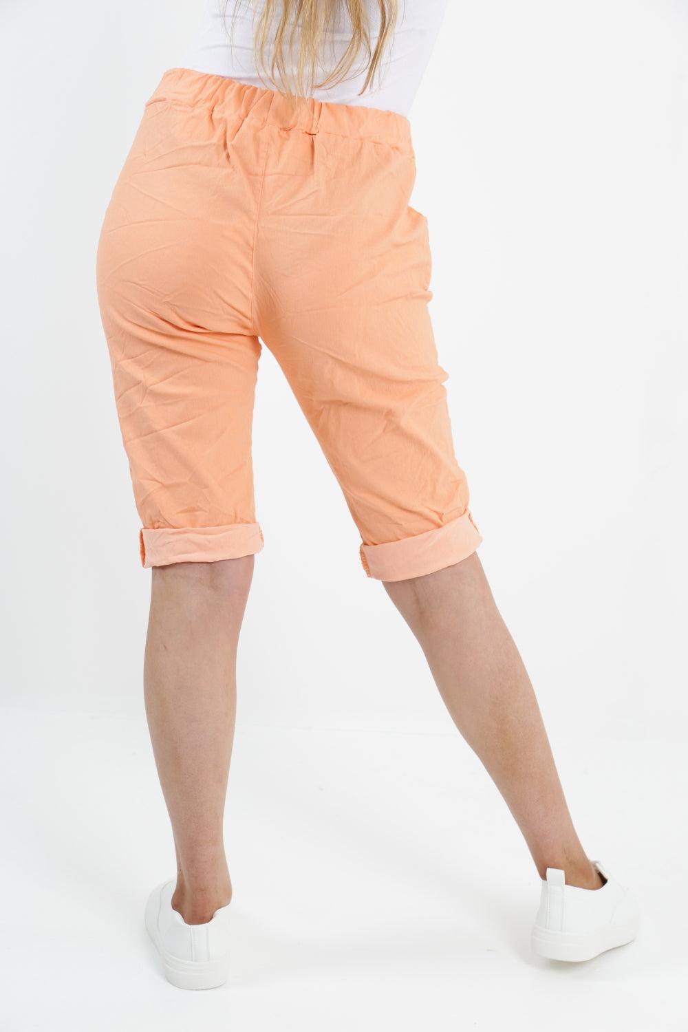 Made In Italy Plain Magic Shorts - Lashra Fashion