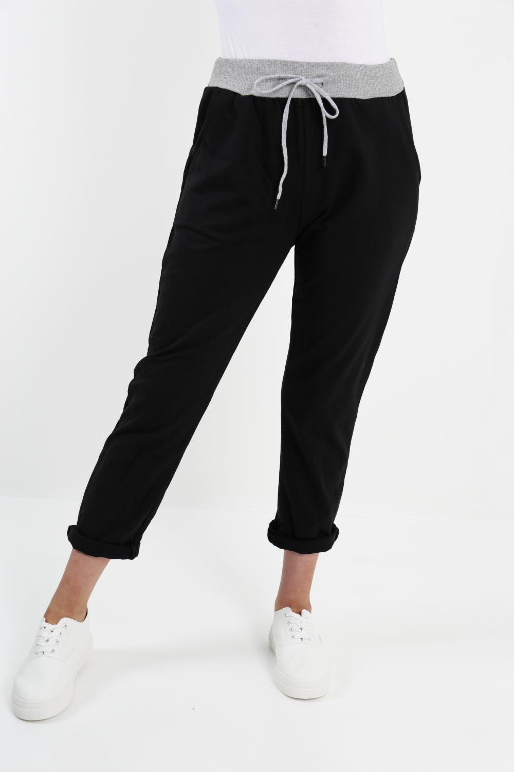 Made In Italy Plain Joggers - Lashra Fashion