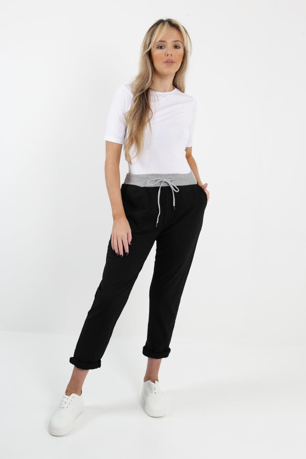 Made In Italy Plain Joggers - Lashra Fashion