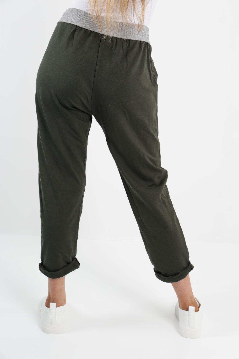 Made In Italy Plain Joggers - Lashra Fashion