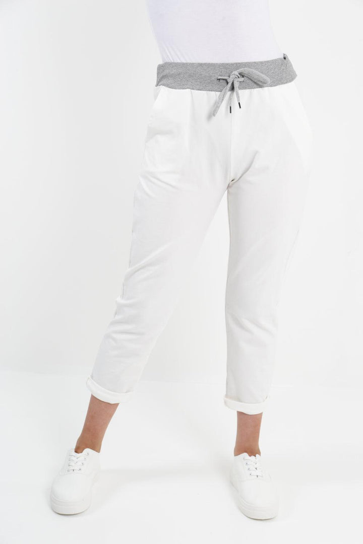 Made In Italy Plain Joggers - Lashra Fashion