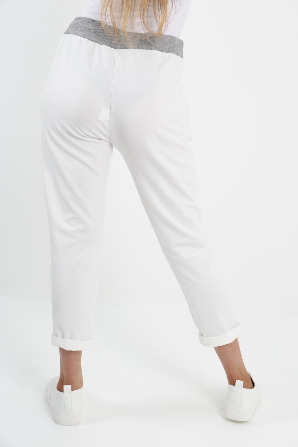 Made In Italy Plain Joggers - Lashra Fashion