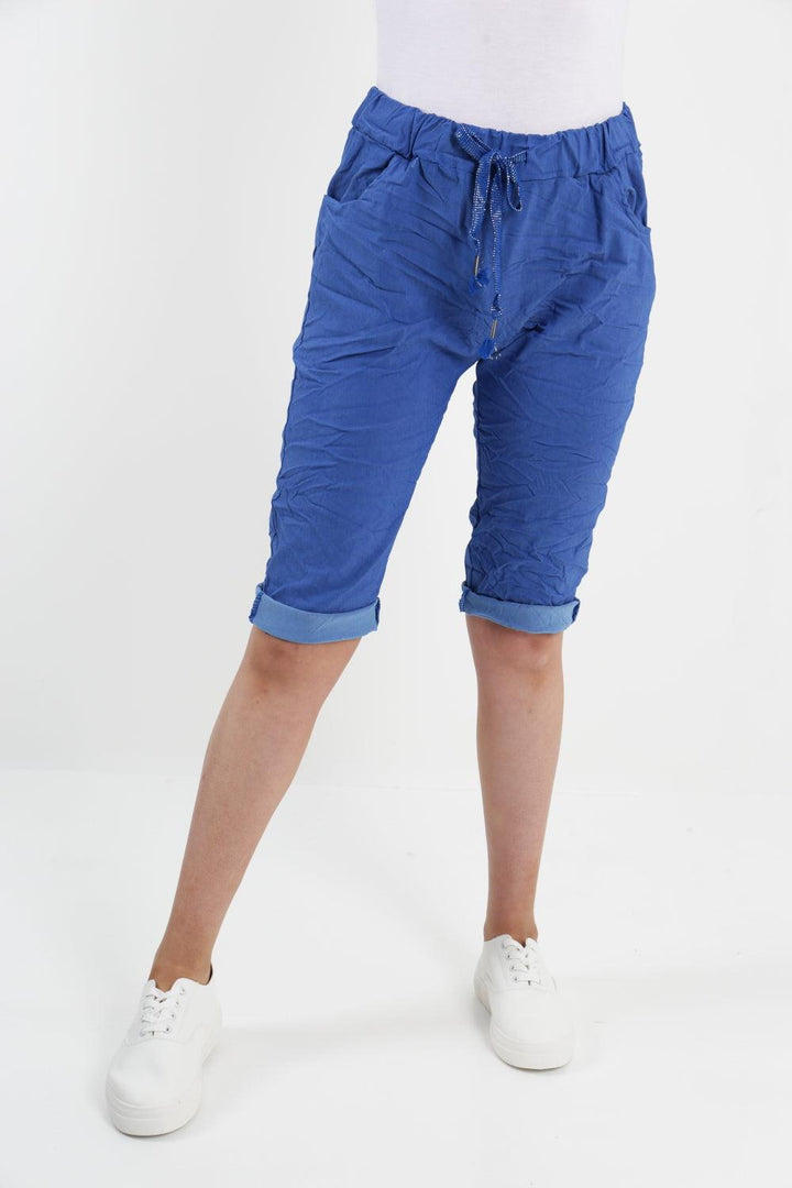 Made In Italy Plain Magic Shorts - Lashra Fashion