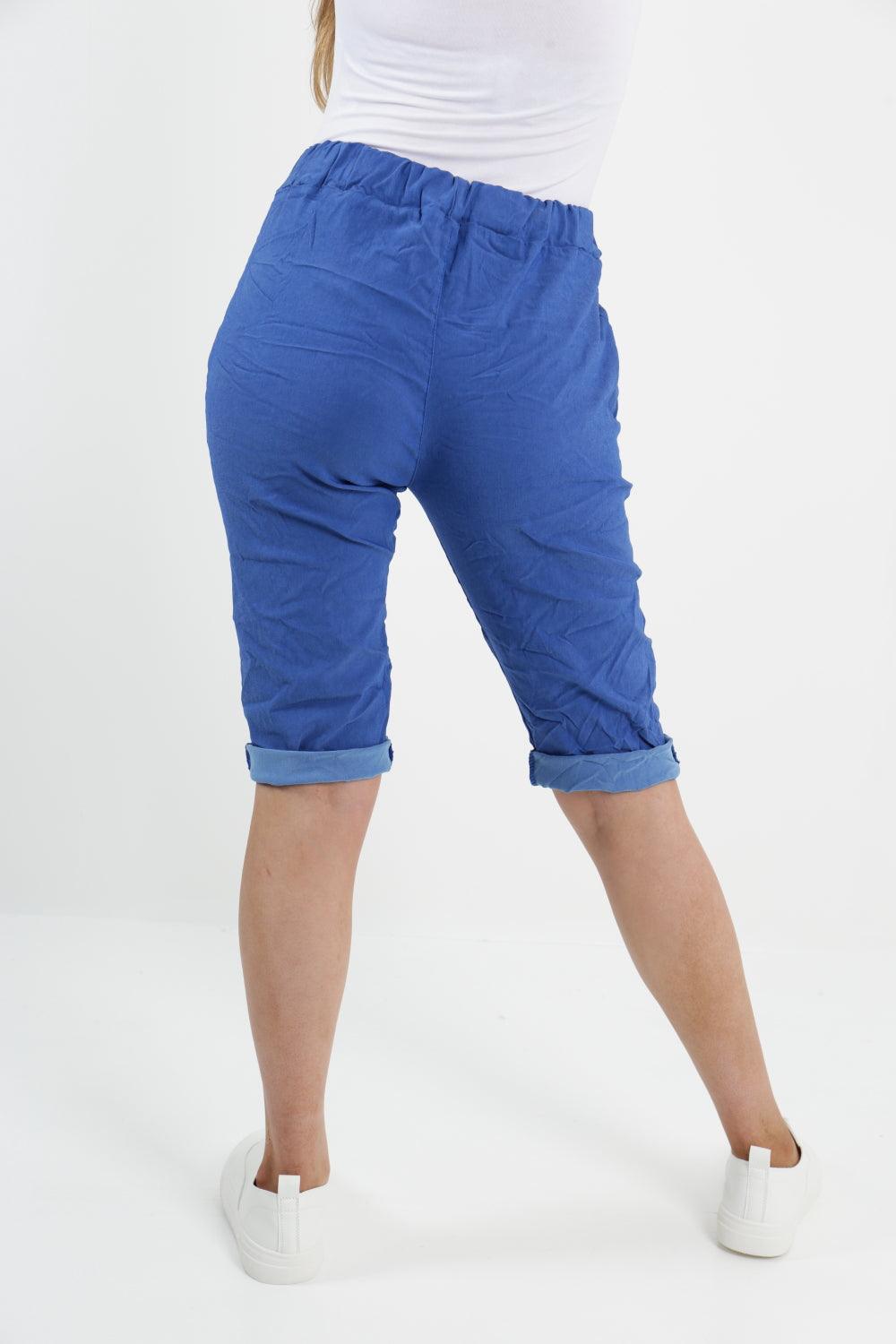 Made In Italy Plain Magic Shorts - Lashra Fashion