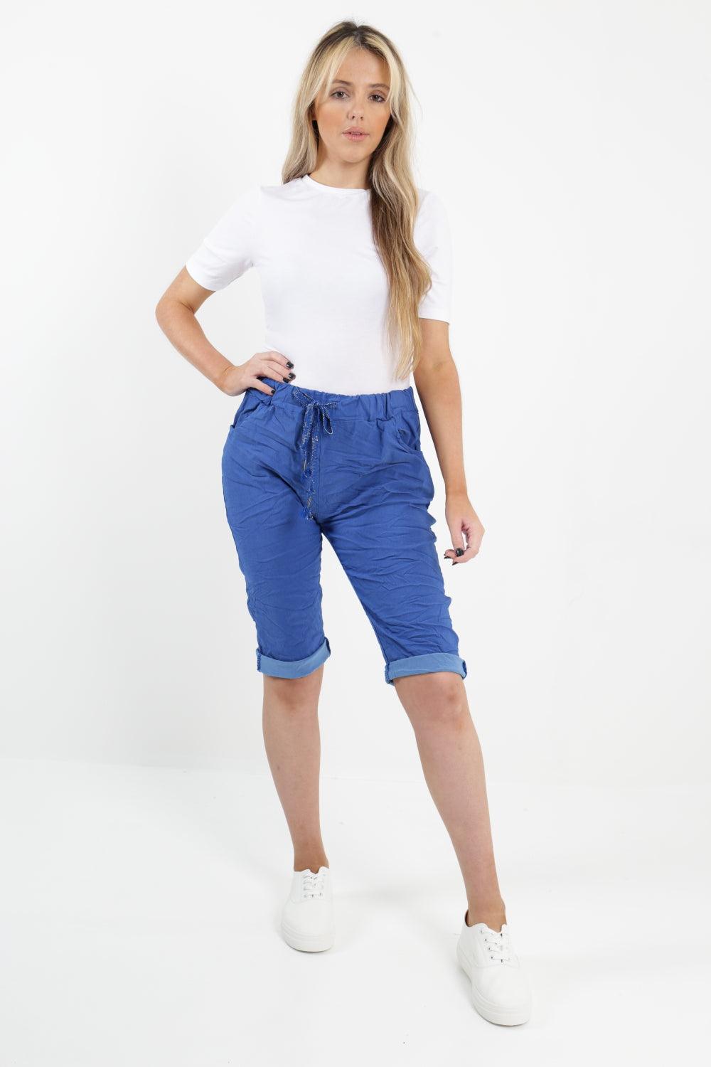 Made In Italy Plain Magic Shorts - Lashra Fashion