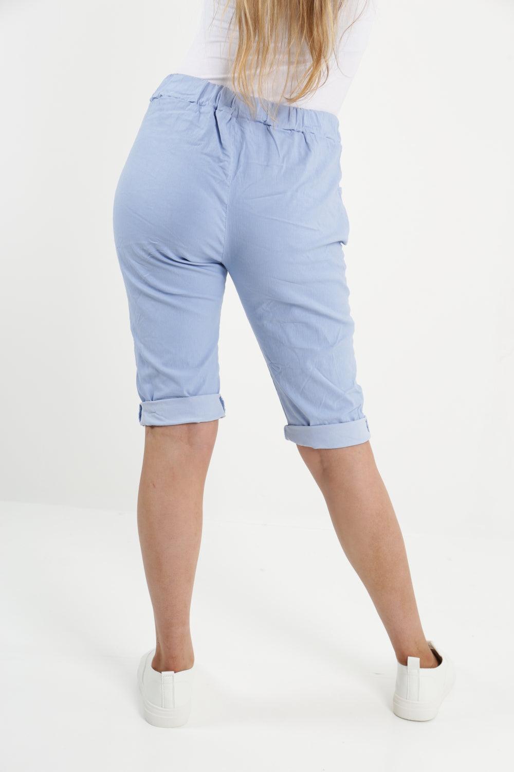 Made In Italy Plain Magic Shorts - Lashra Fashion