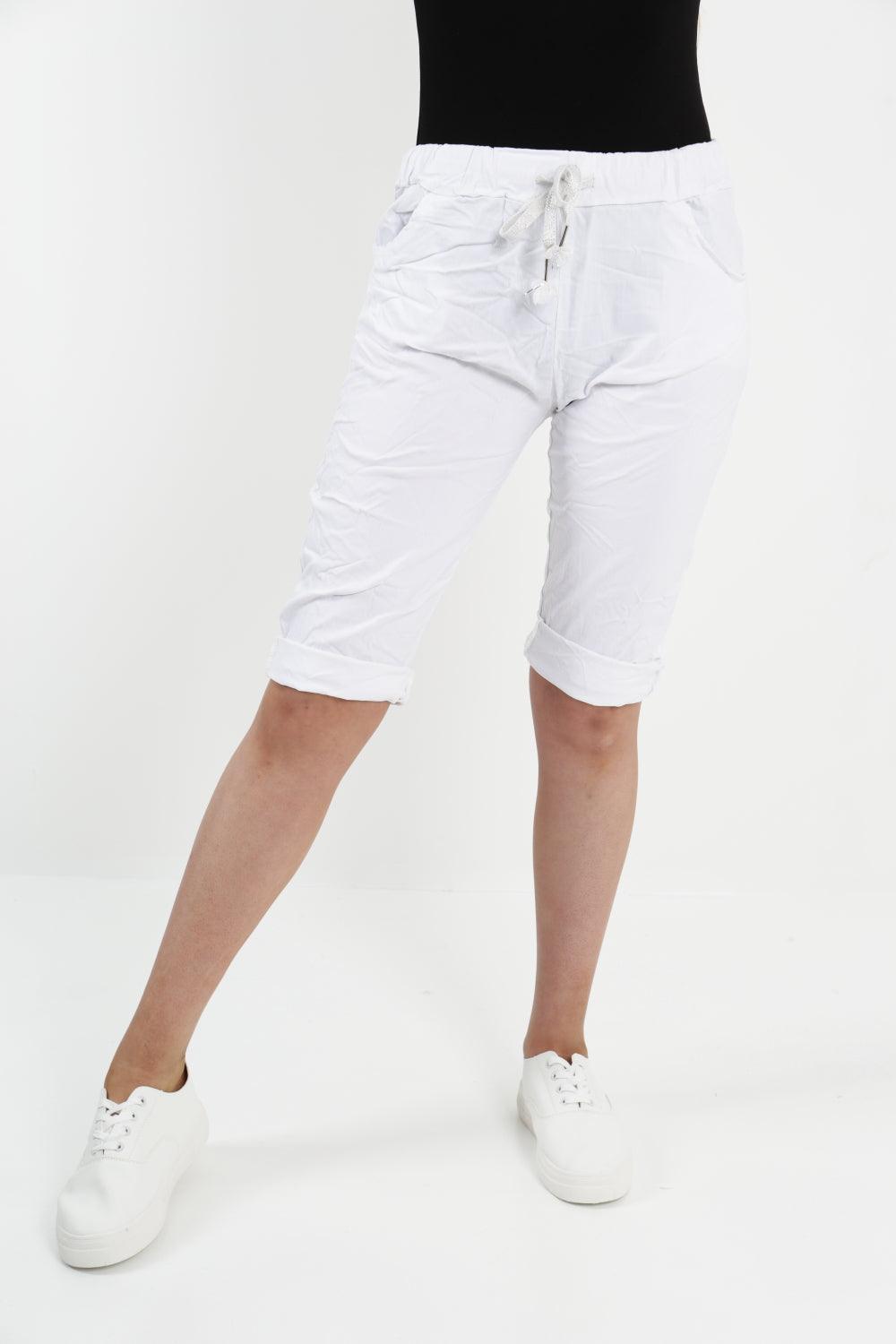 Made In Italy Plain Magic Shorts - Lashra Fashion