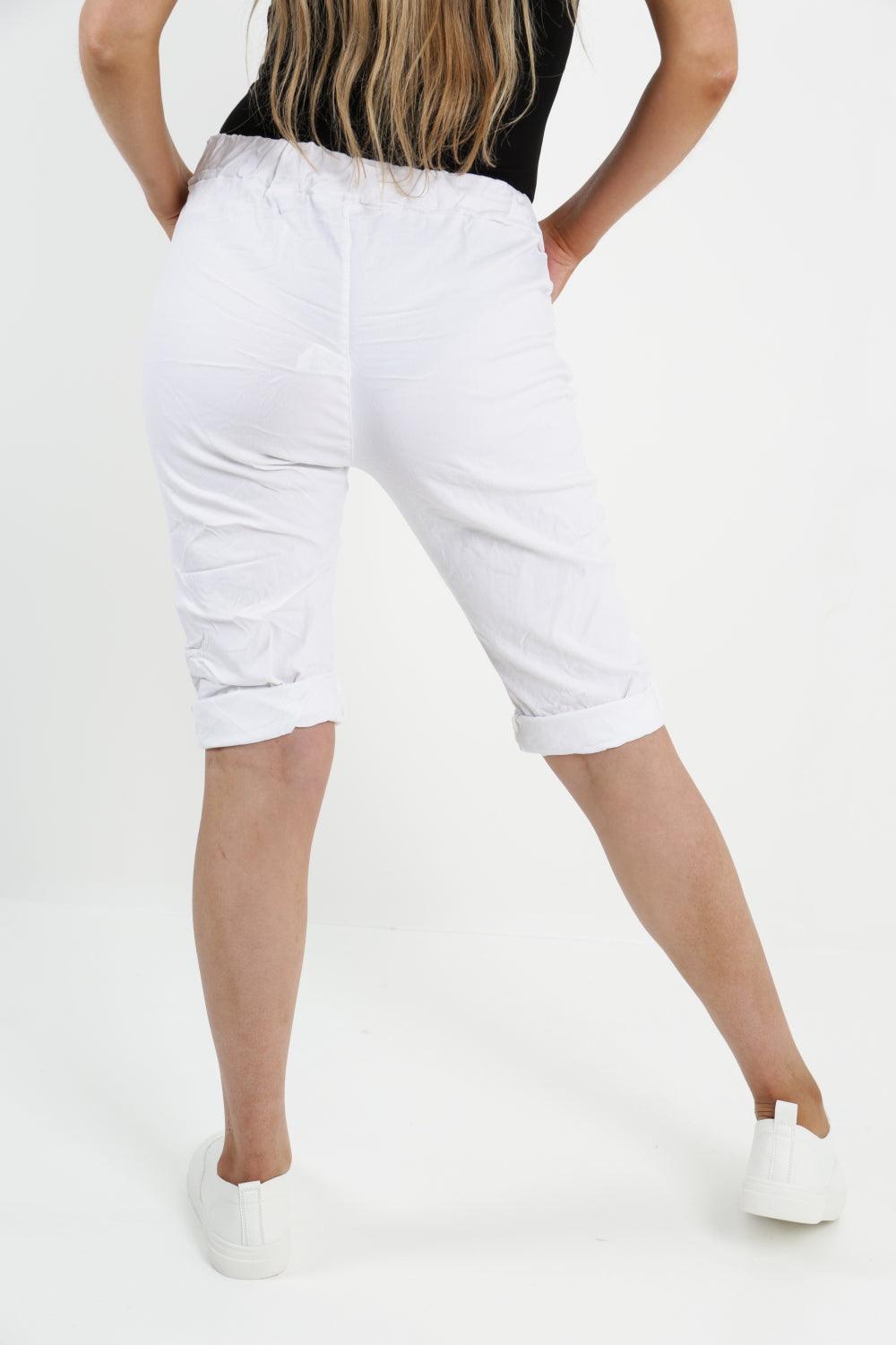 Made In Italy Plain Magic Shorts - Lashra Fashion