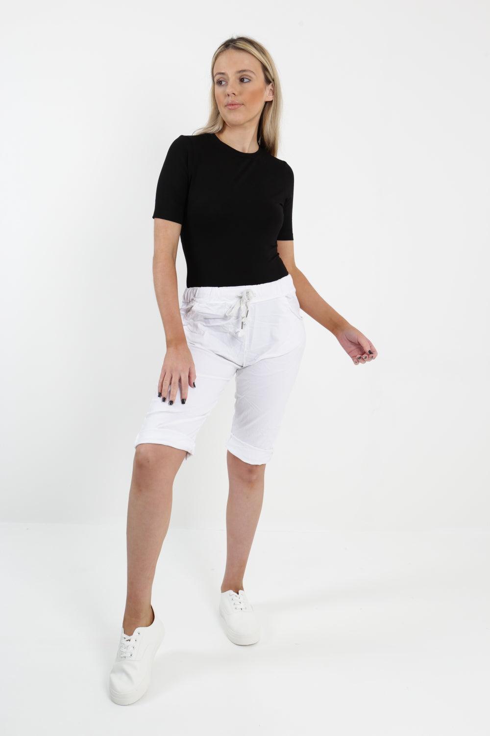Made In Italy Plain Magic Shorts - Lashra Fashion