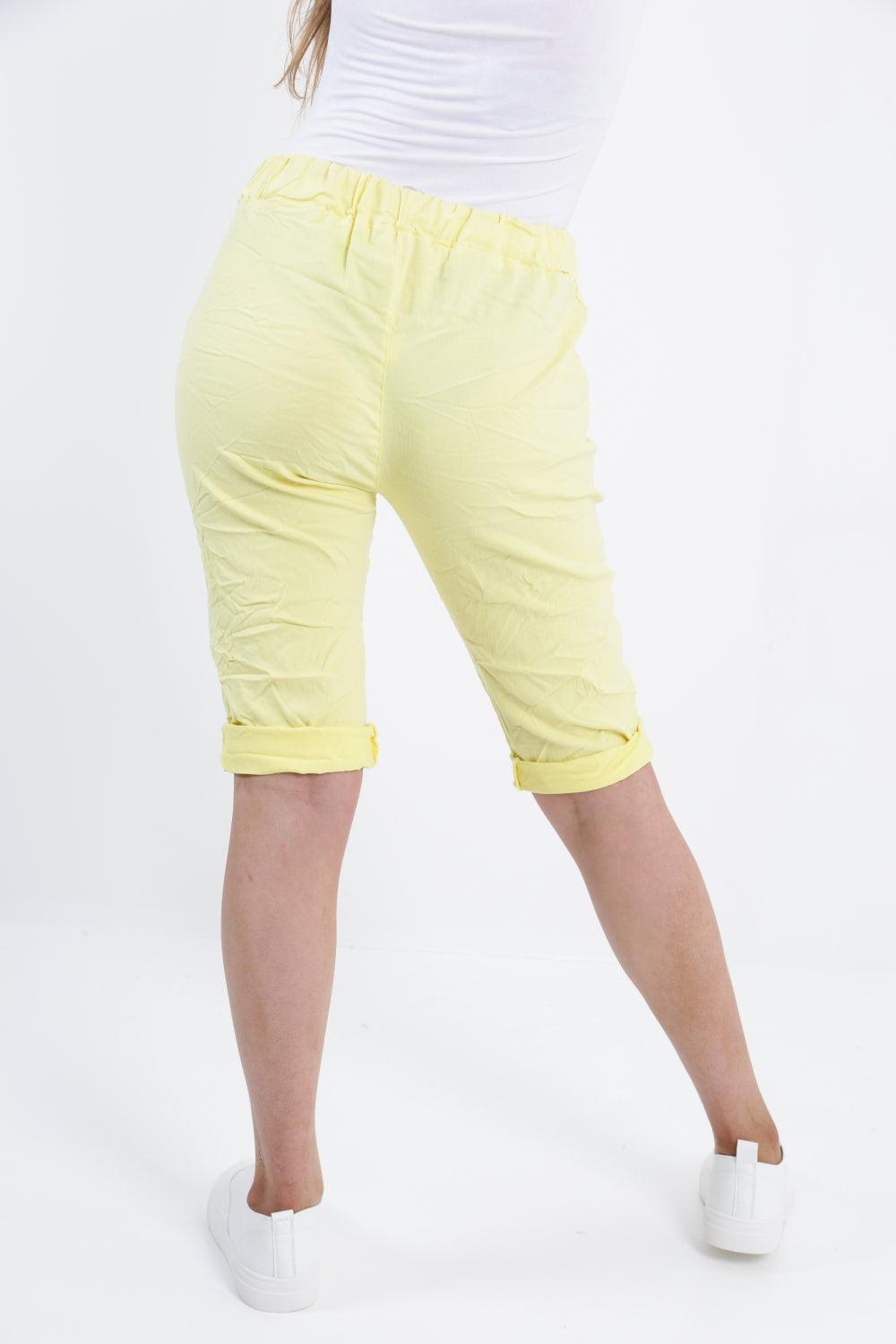 Made In Italy Plain Magic Shorts - Lashra Fashion